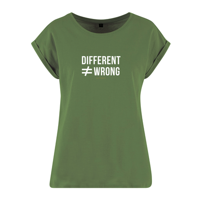 Organic Alle-Größen-Shirt weiss »Different ≠ Wrong«