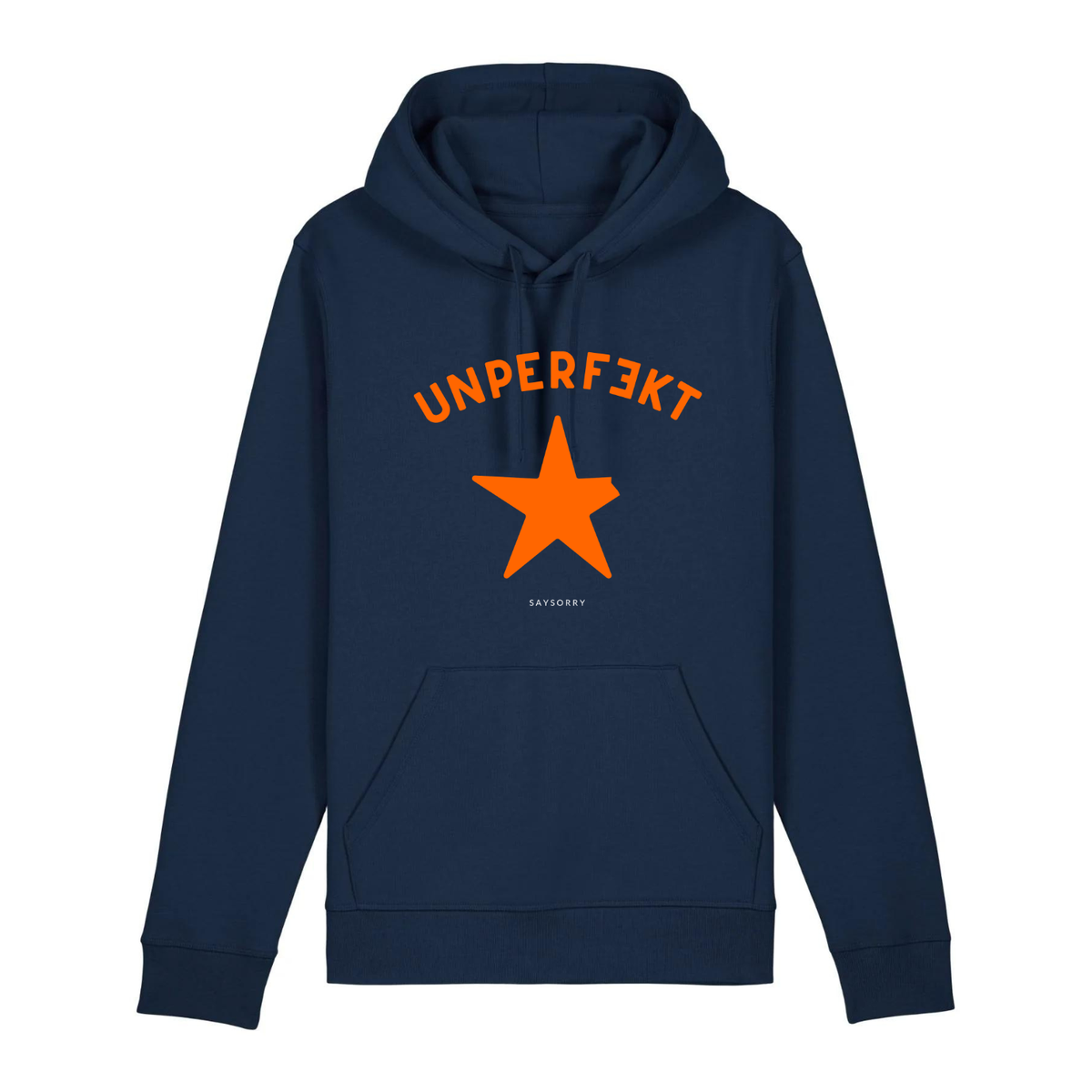 100% Organic unisex Hoodie »Unperfekt in Orange«