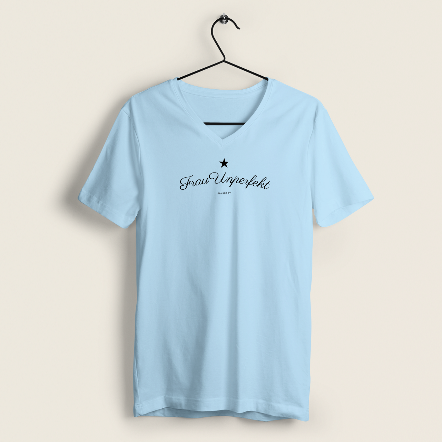 100% Organic V-Neck Damen Shirt »Frau Unperfekt«
