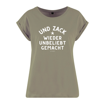 Organic Alle-Größen-Shirt weiss »Und Zack. Wieder unbeliebt gemacht.«
