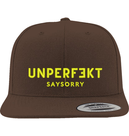 Snapback Cap »Unperfekt ist Neon« hochwertig bestickt