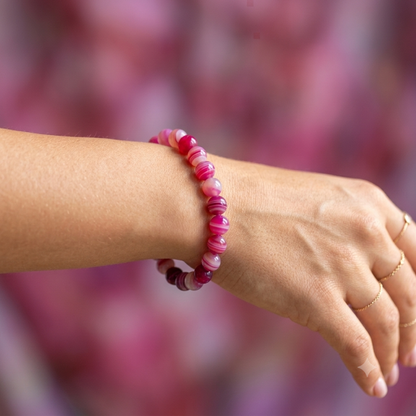 »Emotionale Balance« Blockadenlöser-Armband aus echten Achat-Steinen inkl. abgebrochenem Stern