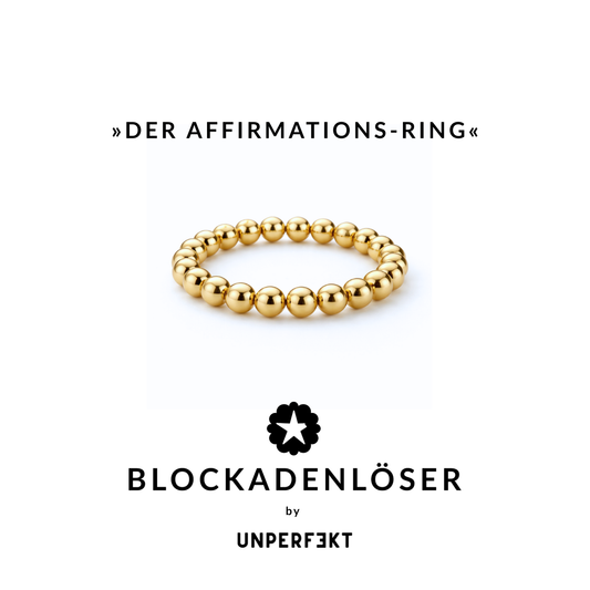 Blockadenlöser »Affirmations-Ring« elastisch, vergoldet, nickelallergiefrei