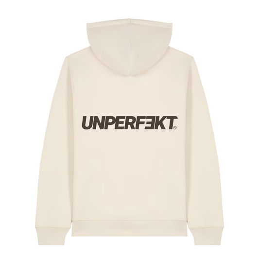 Organic unisex Hoodie in vielen Farben »Unperfekt 2.0« vorne bestickt, hinten bedruckt