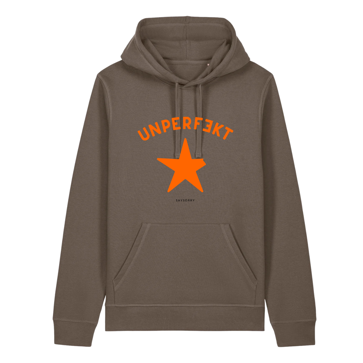 100% Organic unisex Hoodie »Unperfekt in Orange«