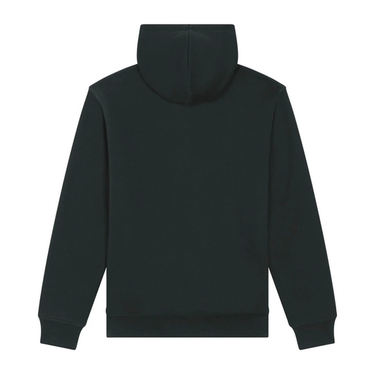 Gefütterter Organic Unisex Kuschel-Zip-Hoodie »Unperfekt mit abgebrochenem Stern« vorne hochwertig bestickt