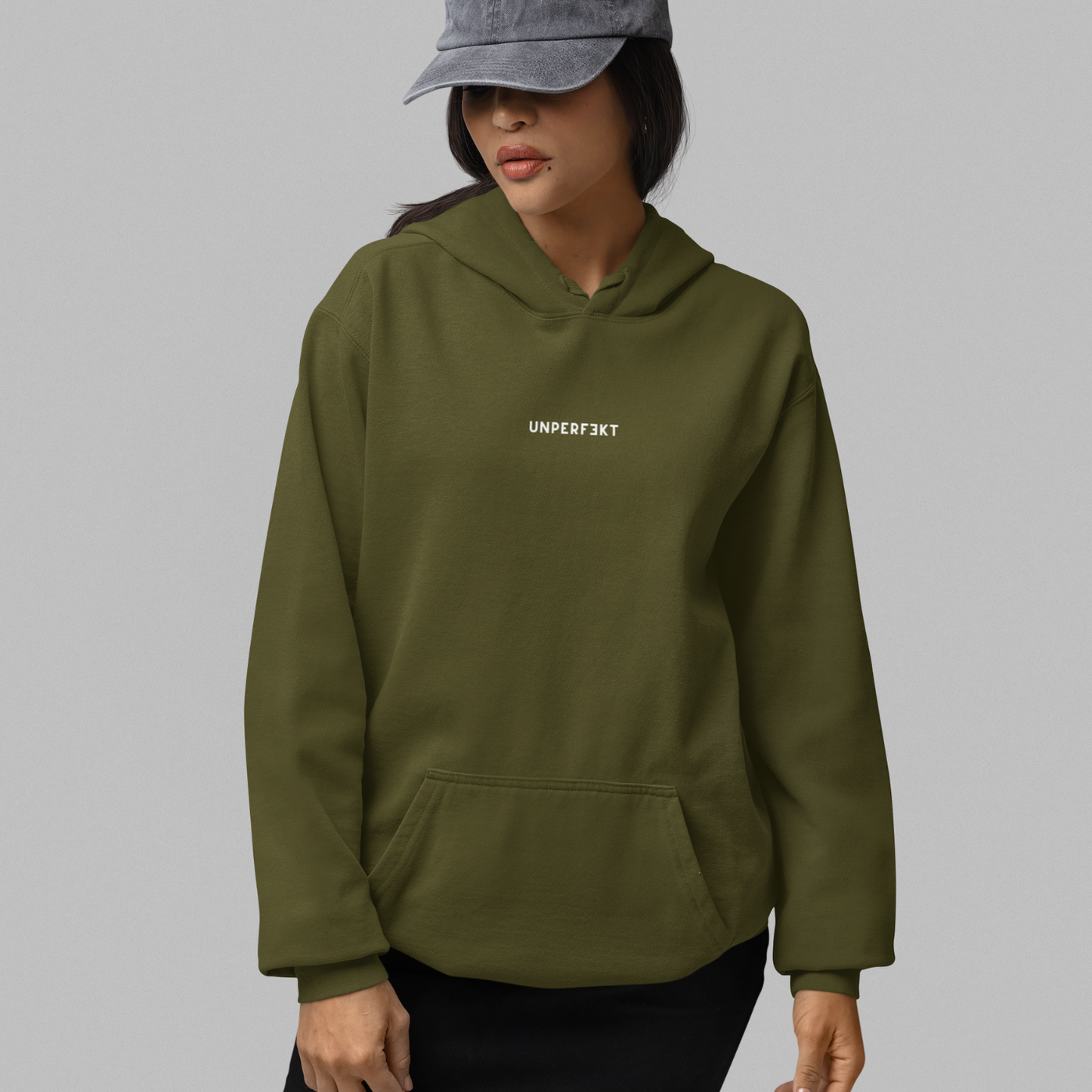 Organic Damen Hoodie in vielen Farben »Unperfekt« dezent bedruckt