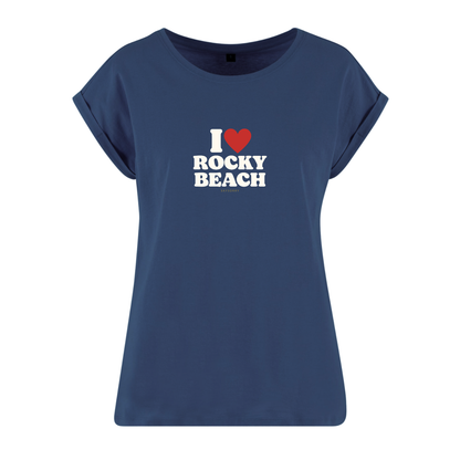 Organic Figurschmeichler-Shirt »I Love Rocky Beach«