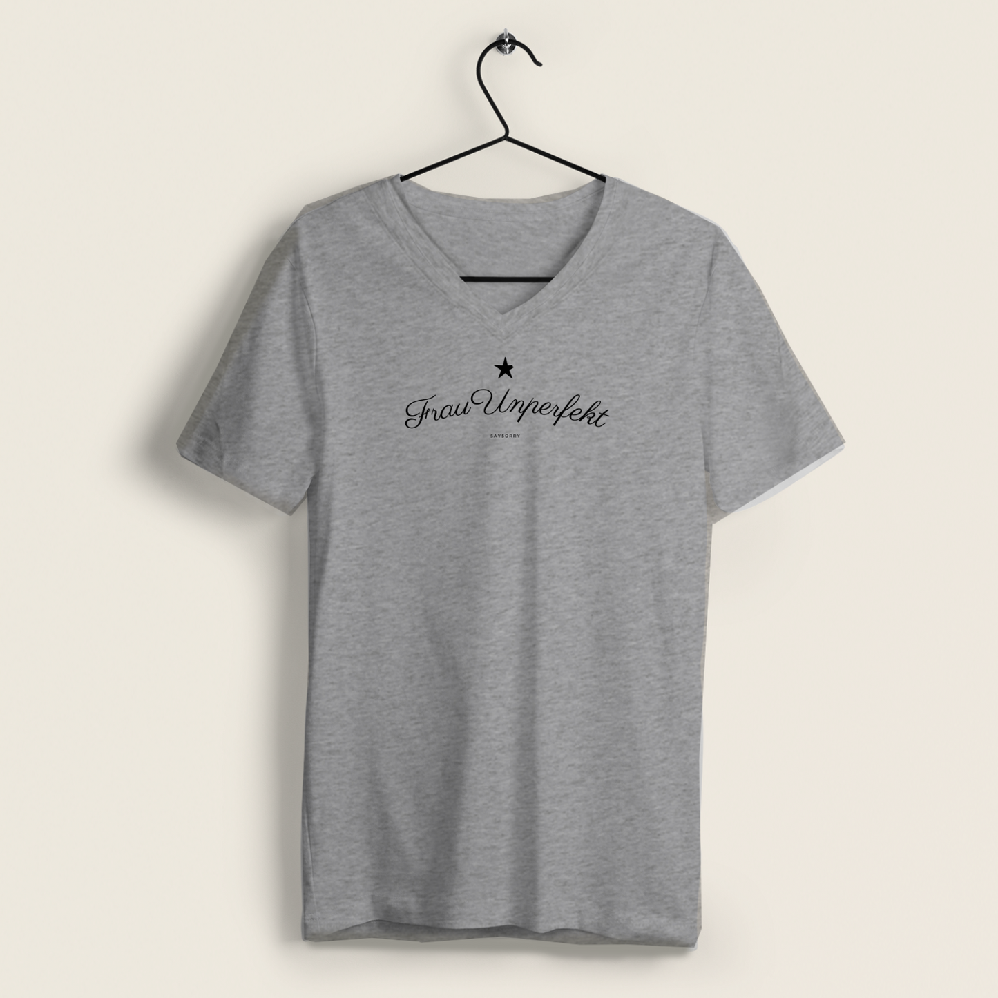 100% Organic V-Neck Damen Shirt »Frau Unperfekt«