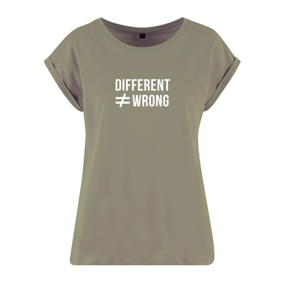 Organic Alle-Größen-Shirt weiss »Different ≠ Wrong«