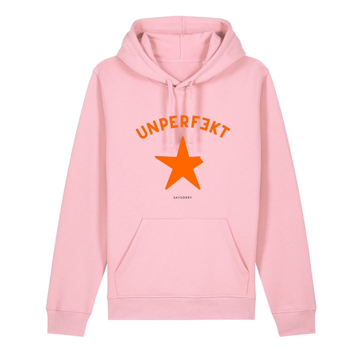 100% Organic unisex Hoodie »Unperfekt in Orange«