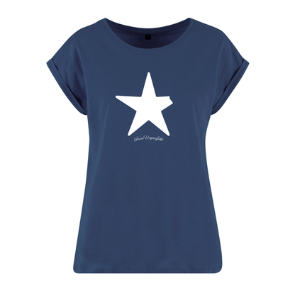 Organic Alle-Größen-Shirt »Unperfekt Stern Weiß im Vintage-Look«