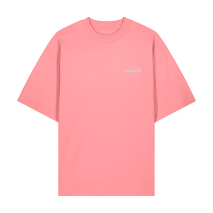 Premium Oversize T-Shirt »unperfekt im Retro-Style bestickt« Unisex 100% Organic