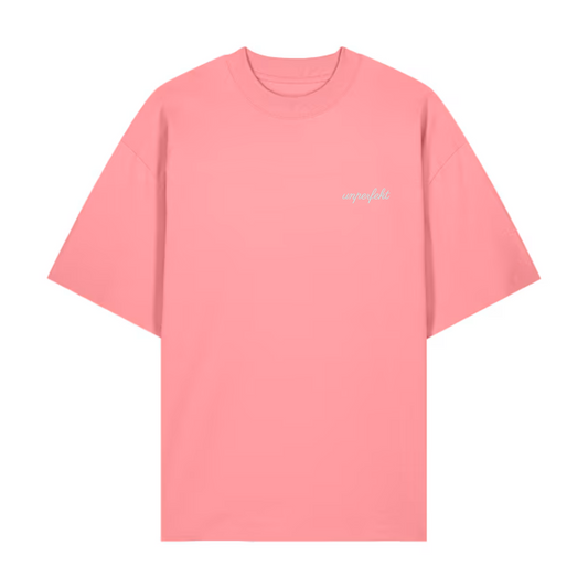 Premium Oversize T-Shirt »unperfekt im Retro-Style bestickt« Unisex 100% Organic