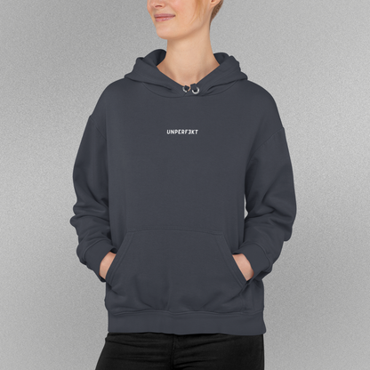 Organic Damen Hoodie in vielen Farben »Unperfekt« dezent bedruckt