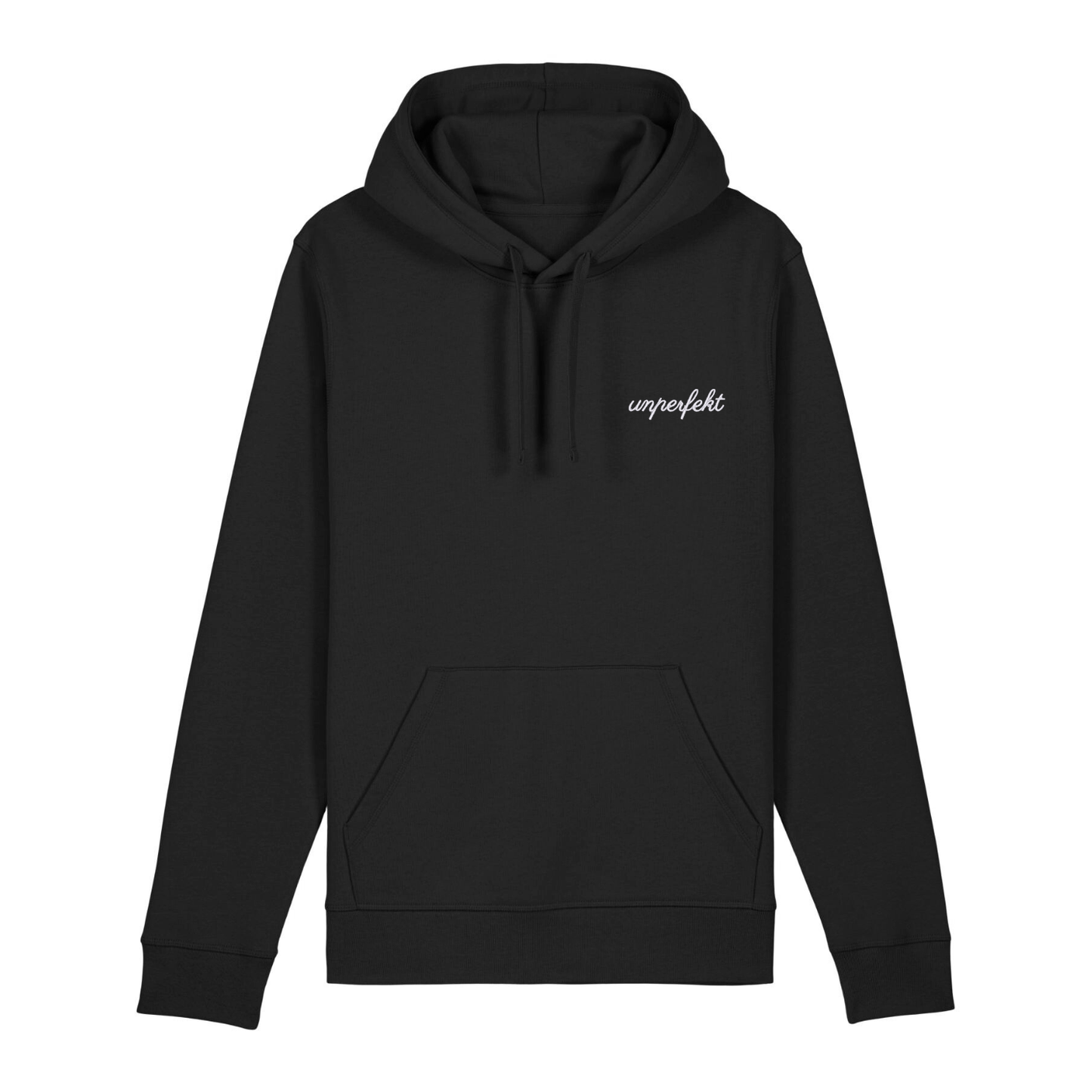 100% Organic unisex Hoodie in vielen Farben »Fearless«, hinten bedruckt, vorne hochwertig bestickt