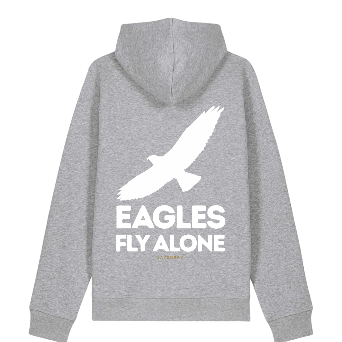 100% Organic unisex Hoodie in vielen Farben »Eagles Fly Alone«