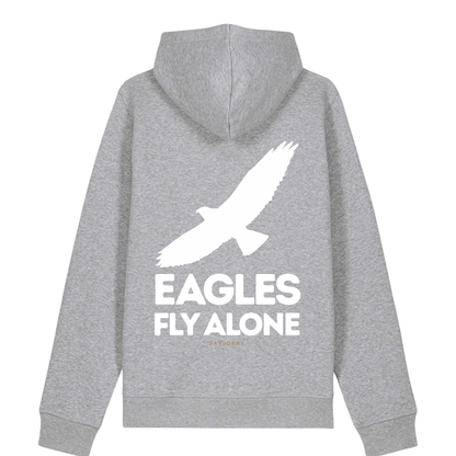 100% Organic unisex Hoodie in vielen Farben »Eagles Fly Alone«