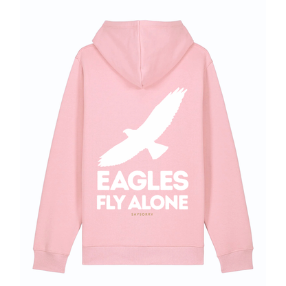 100% Organic unisex Hoodie in vielen Farben »Eagles Fly Alone«