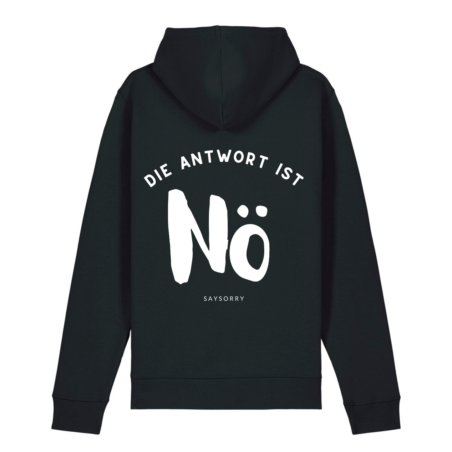 100% Organic unisex Hoodie in vielen Farben »Die Antwort ist Nö«