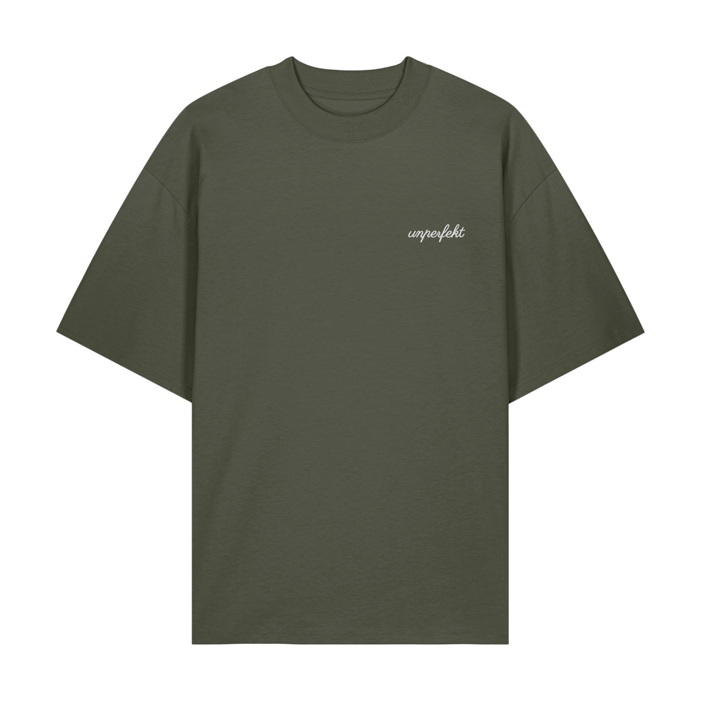 Premium Oversize T-Shirt »unperfekt im Retro-Style bestickt« Unisex 100% Organic