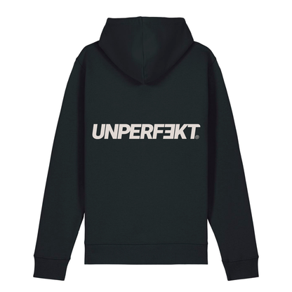 Organic unisex Hoodie in vielen Farben »Unperfekt 2.0« vorne bestickt, hinten bedruckt