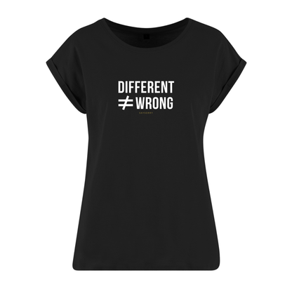 Organic Alle-Größen-Shirt weiss »Different ≠ Wrong«
