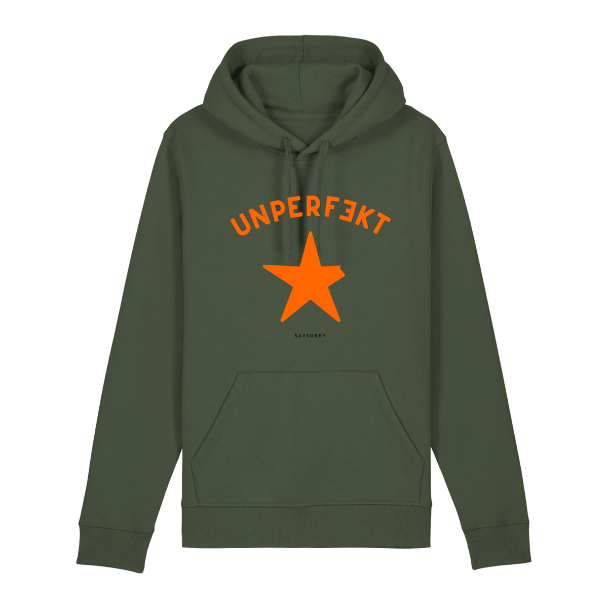 100% Organic unisex Hoodie »Unperfekt in Orange«
