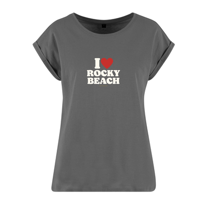 Organic Figurschmeichler-Shirt »I Love Rocky Beach«
