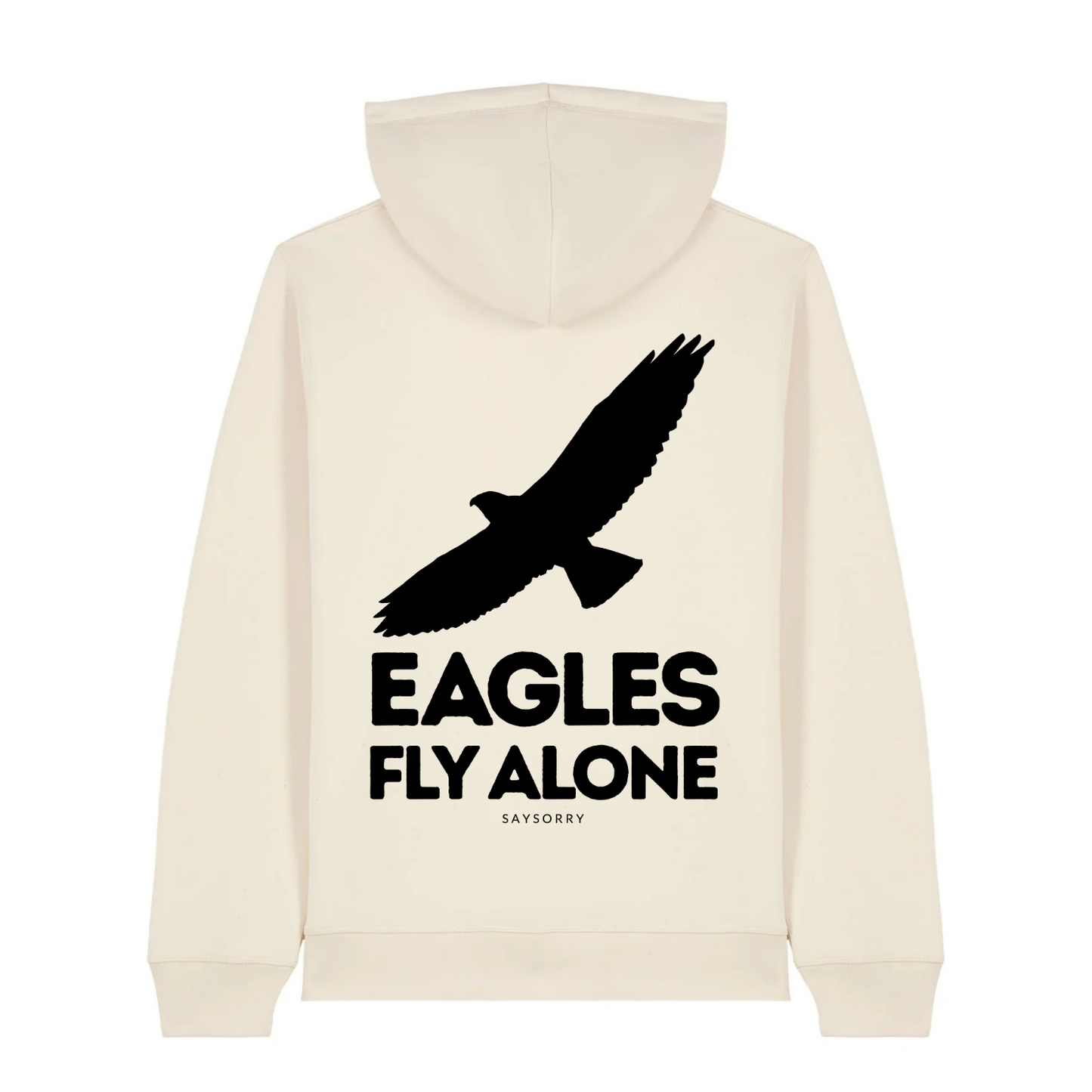 100% Organic unisex Hoodie in vielen Farben »Eagles Fly Alone«