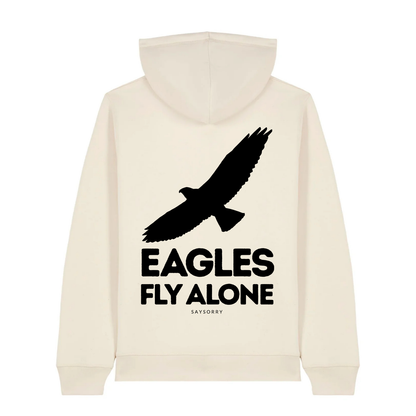 100% Organic unisex Hoodie in vielen Farben »Eagles Fly Alone«