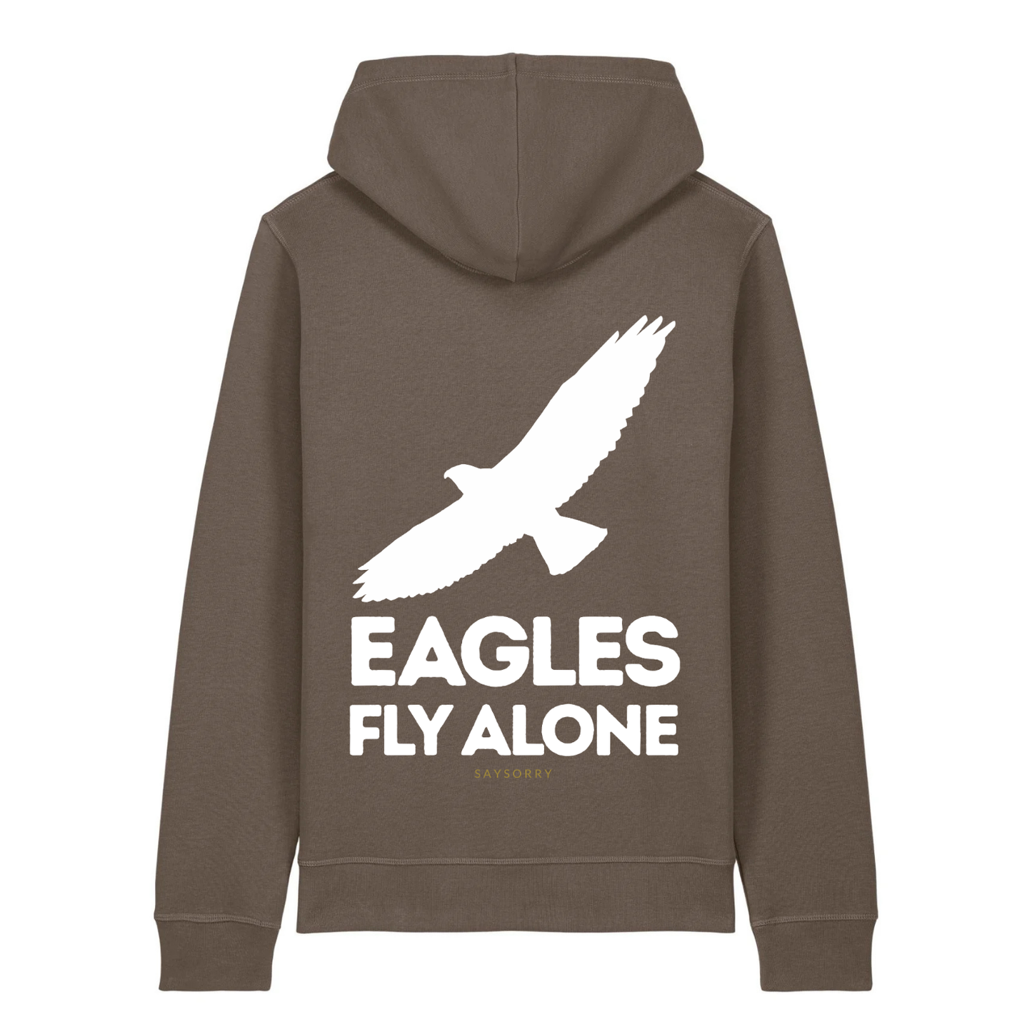 100% Organic unisex Hoodie in vielen Farben »Eagles Fly Alone«