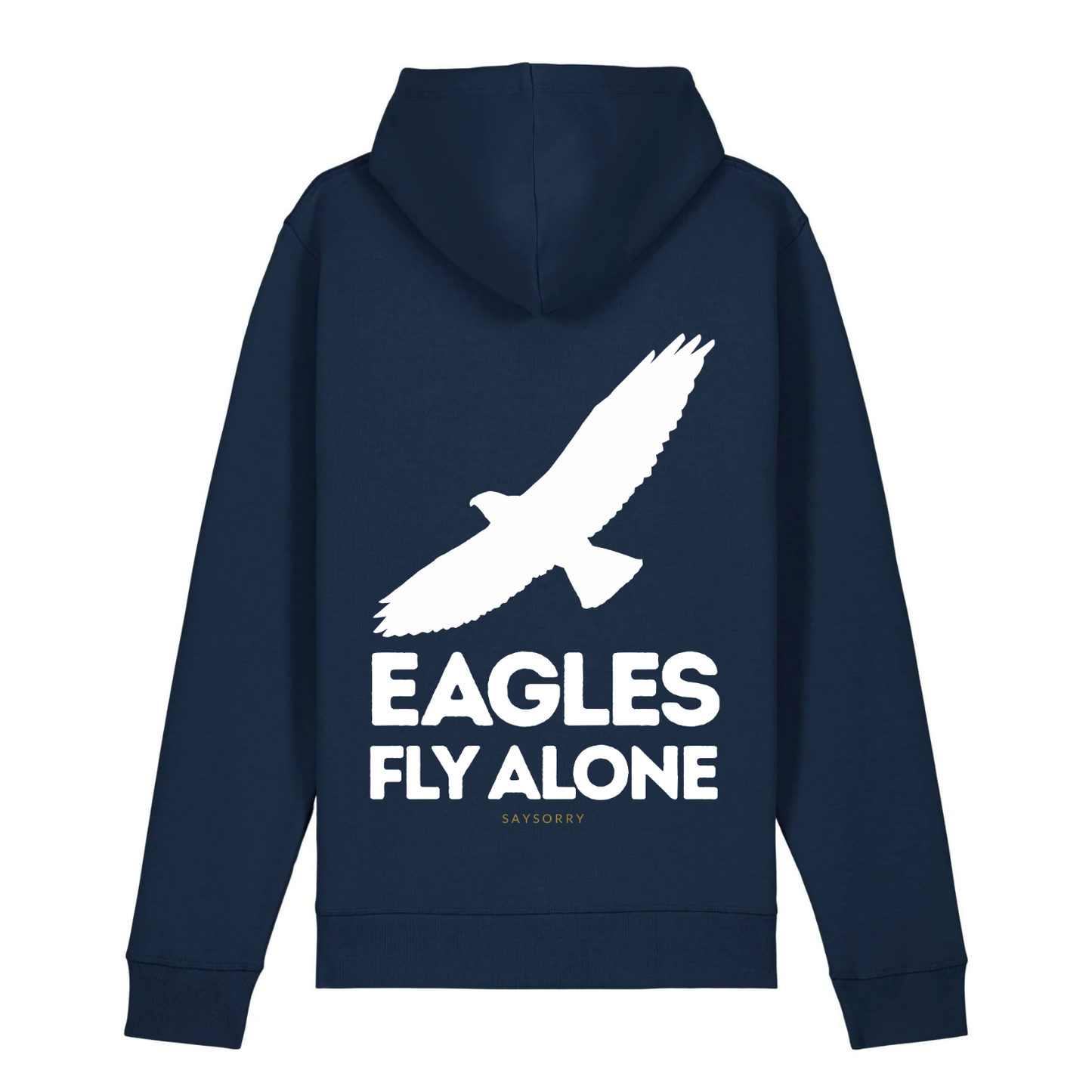 100% Organic unisex Hoodie in vielen Farben »Eagles Fly Alone«