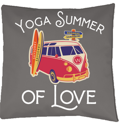 100% Cotton Kissenbezug »Yoga Summer of Love«