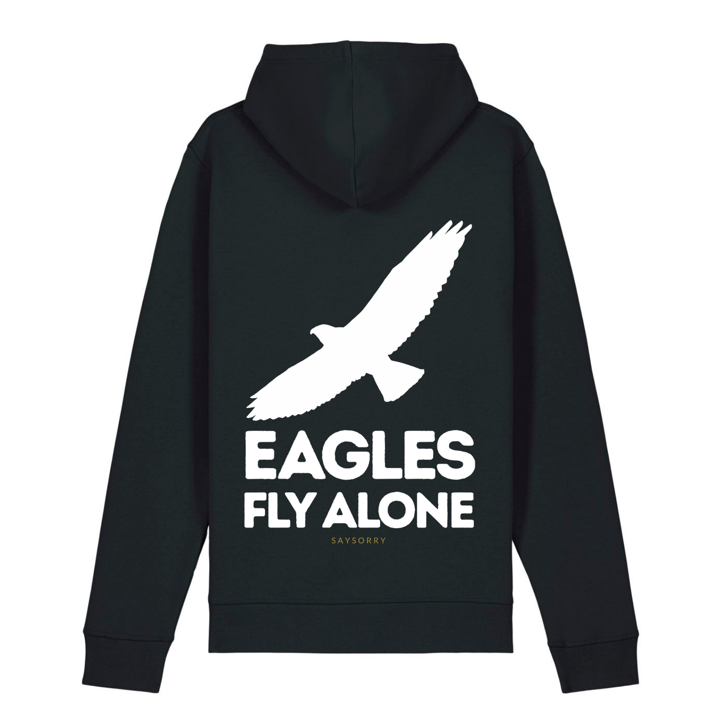 100% Organic unisex Hoodie in vielen Farben »Eagles Fly Alone«