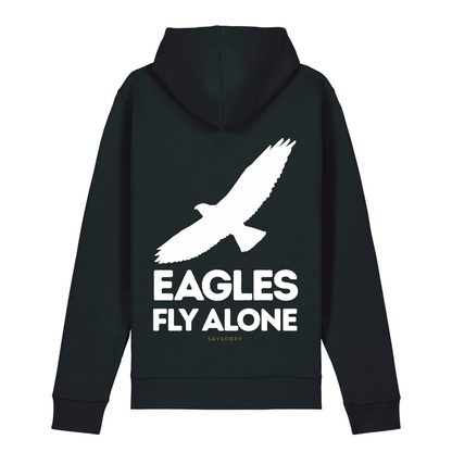 100% Organic unisex Hoodie in vielen Farben »Eagles Fly Alone«
