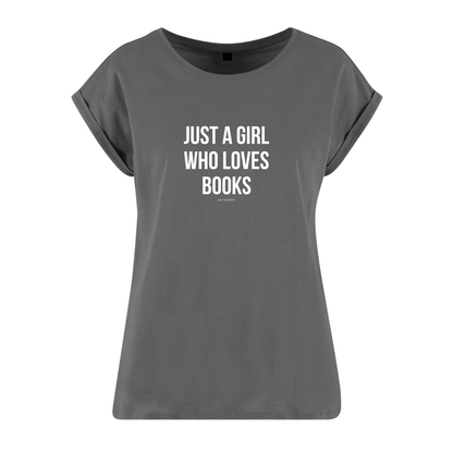 Organic Alle-Größen-Shirt »Just a Girl who loves Books«