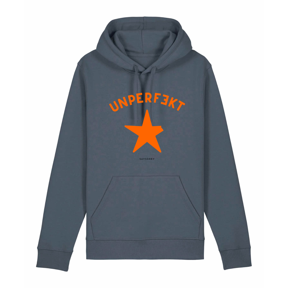 100% Organic unisex Hoodie »Unperfekt in Orange«