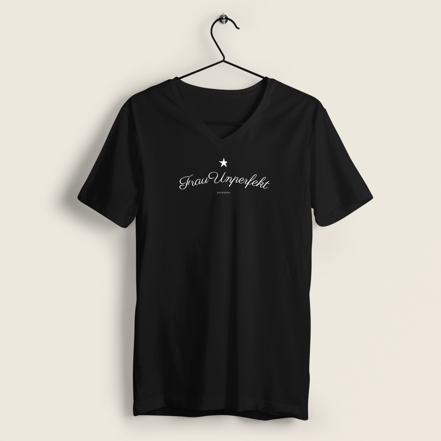100% Organic V-Neck Damen Shirt »Frau Unperfekt«