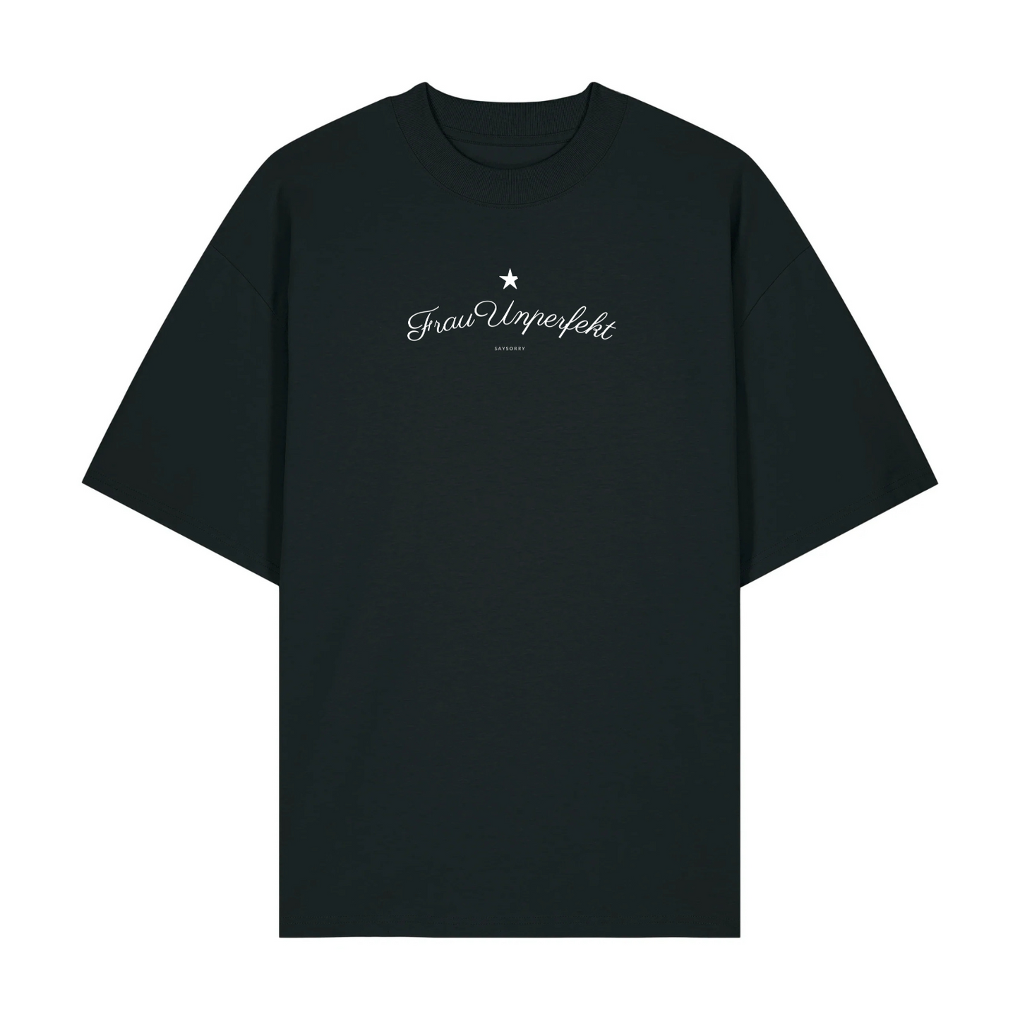 Premium Unisex Oversize T-Shirt »Frau Unperfekt« Unisex 100% Organic