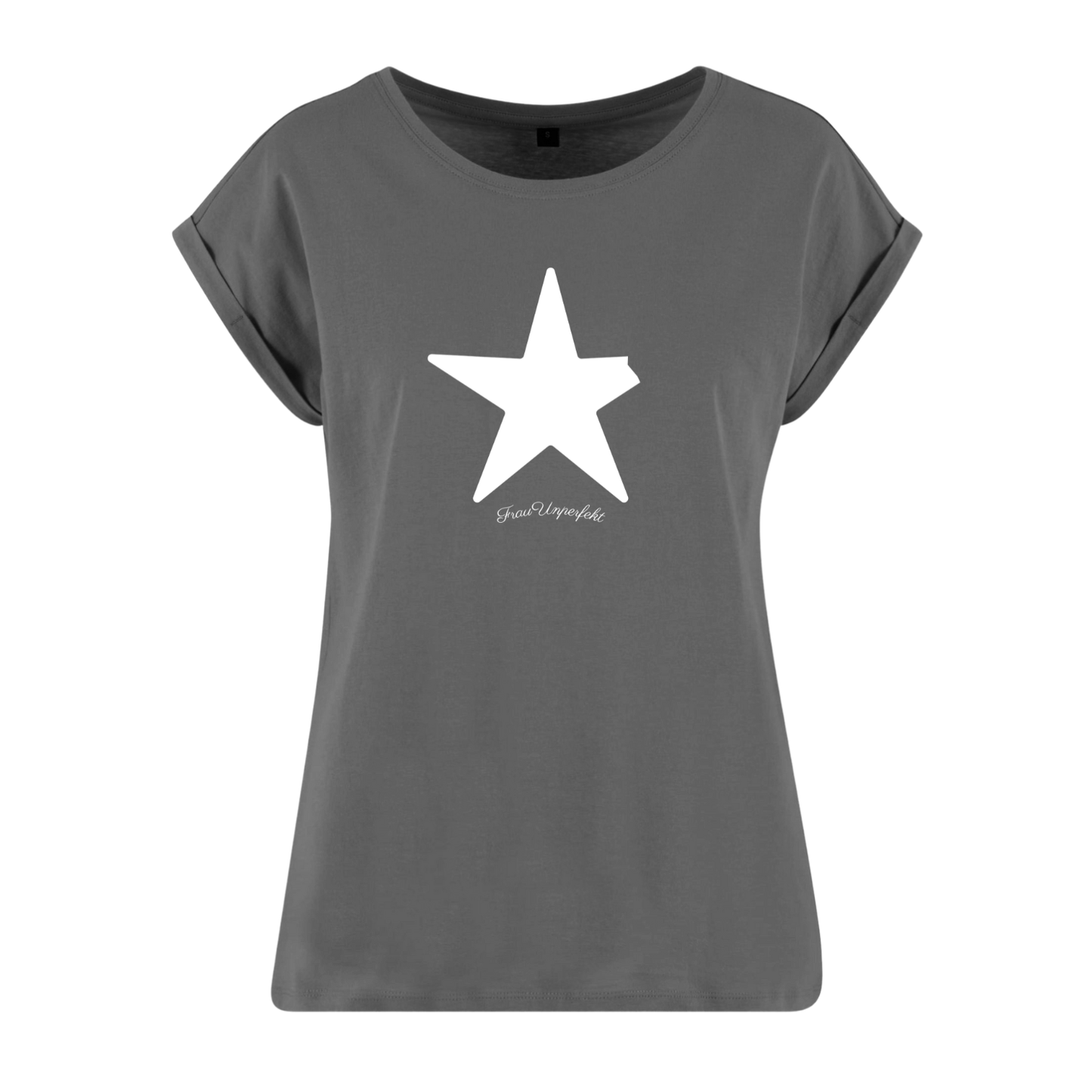 Organic Alle-Größen-Shirt »Unperfekt Stern Weiß im Vintage-Look«