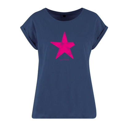 Organic Alle-Größen-Shirt »Unperfekt Stern Pink im Vintage-Look«