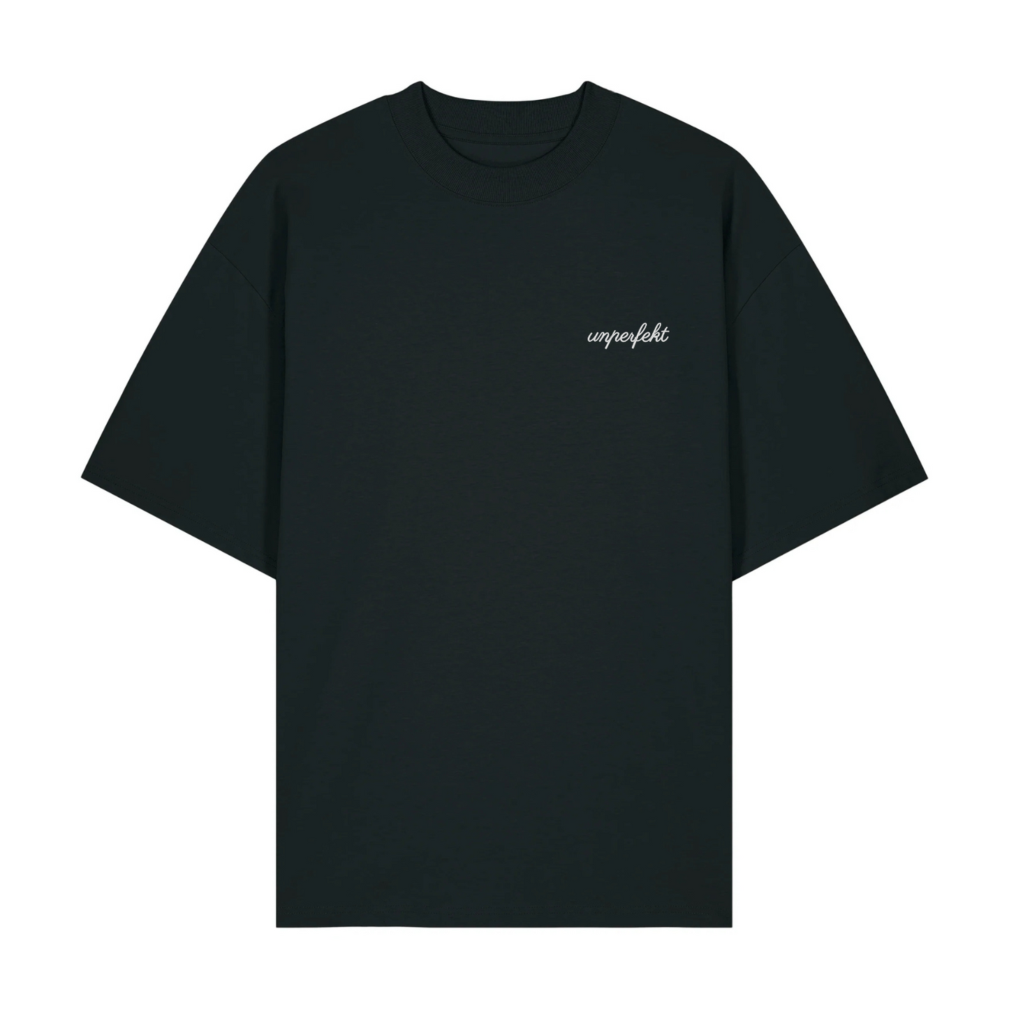 Premium Oversize T-Shirt »unperfekt im Retro-Style bestickt« Unisex 100% Organic