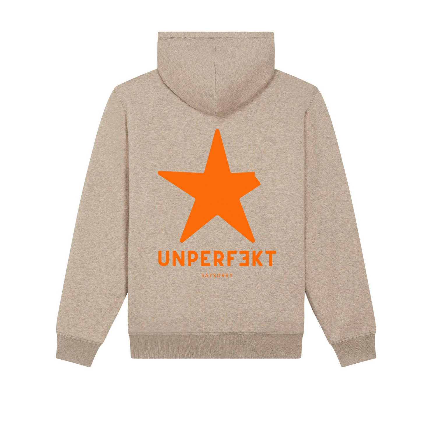 Premium Oversize Neon-Edition gefütterte unisex Kuschel-Zip-Jacke »unperfekt« hochwertig bedruckt und bestickt