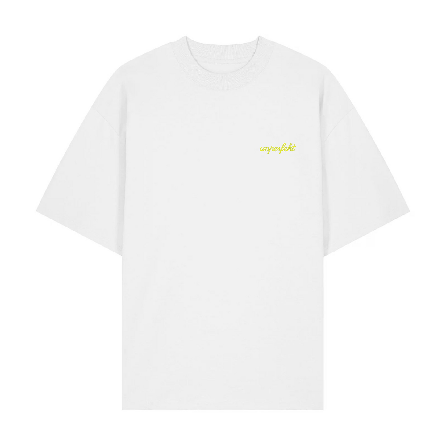 Premium Oversize T-Shirt »unperfekt in Neon im Retro-Style bestickt« Unisex 100% Organic (Kopie)