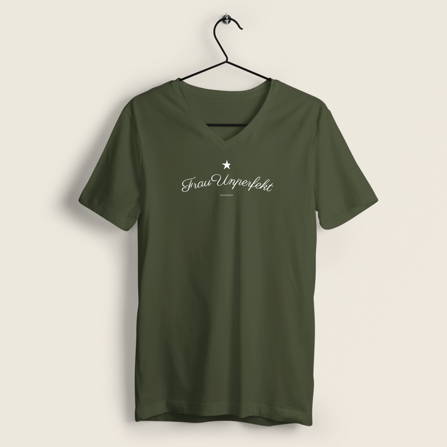 100% Organic V-Neck Damen Shirt »Frau Unperfekt«