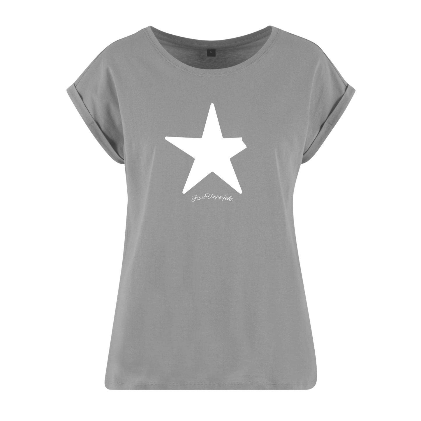 Organic Alle-Größen-Shirt »Unperfekt Stern Weiß im Vintage-Look«