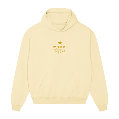 Glitzer Premium Hoodie 100% Organic »Unperfekt that’s me«