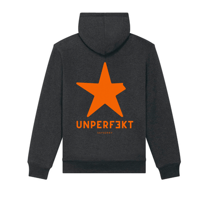 Premium Oversize Neon-Edition gefütterte unisex Kuschel-Zip-Jacke »unperfekt« hochwertig bedruckt und bestickt