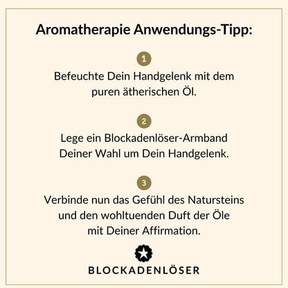 »Don’t Panic« Bundle: Natursteinarmband inkl. abgebrochenem Stern+ ätherisches Duft-Öl + Geschenk